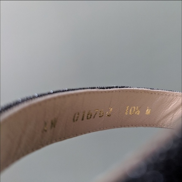 Stuart Weitzman 100 Square Black Night Nudist Stiletto Black Metallic 10.5 NIB - Picture 8 of 8